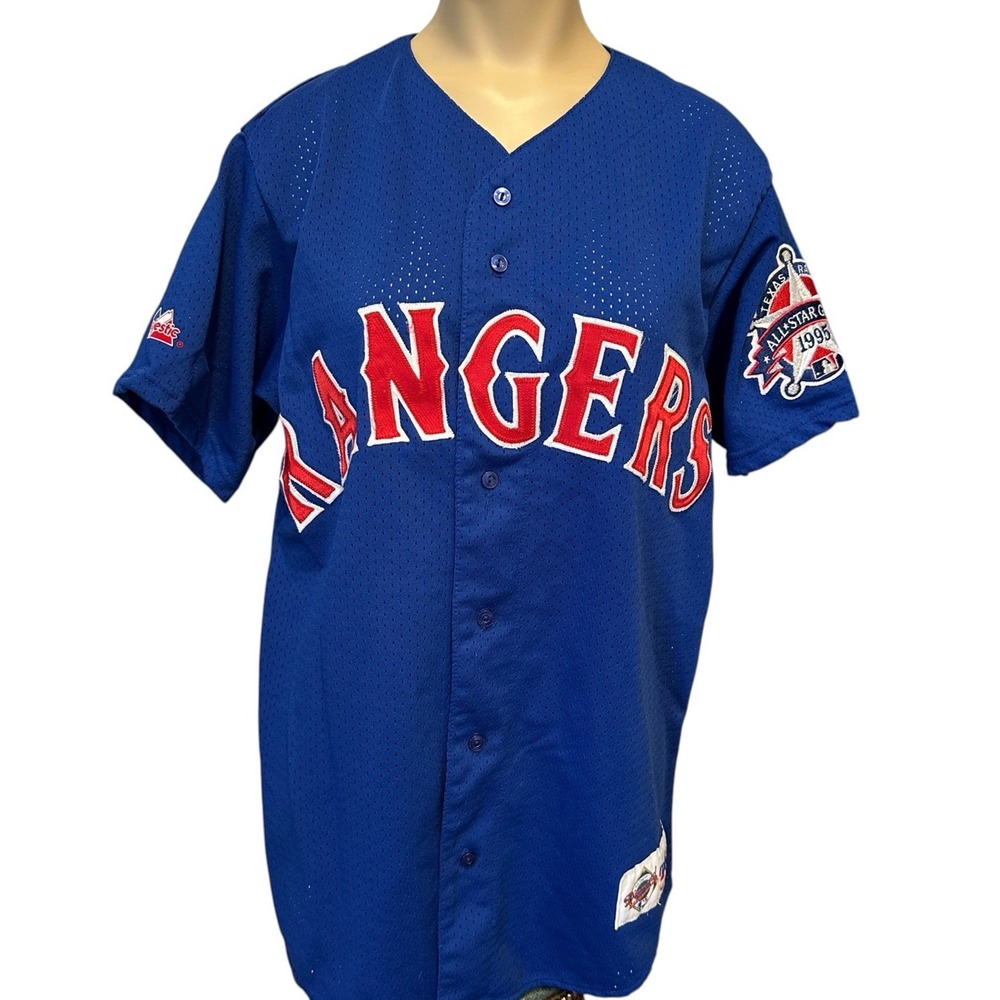 VTG Majestic Texas Rangers MLB Baseball 1995 Allstar Game Jersey Size Medium USA